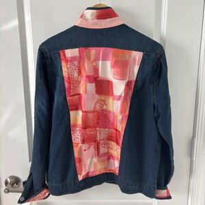 CALjacket from CALdesign Denim and Silk Leopard Size L